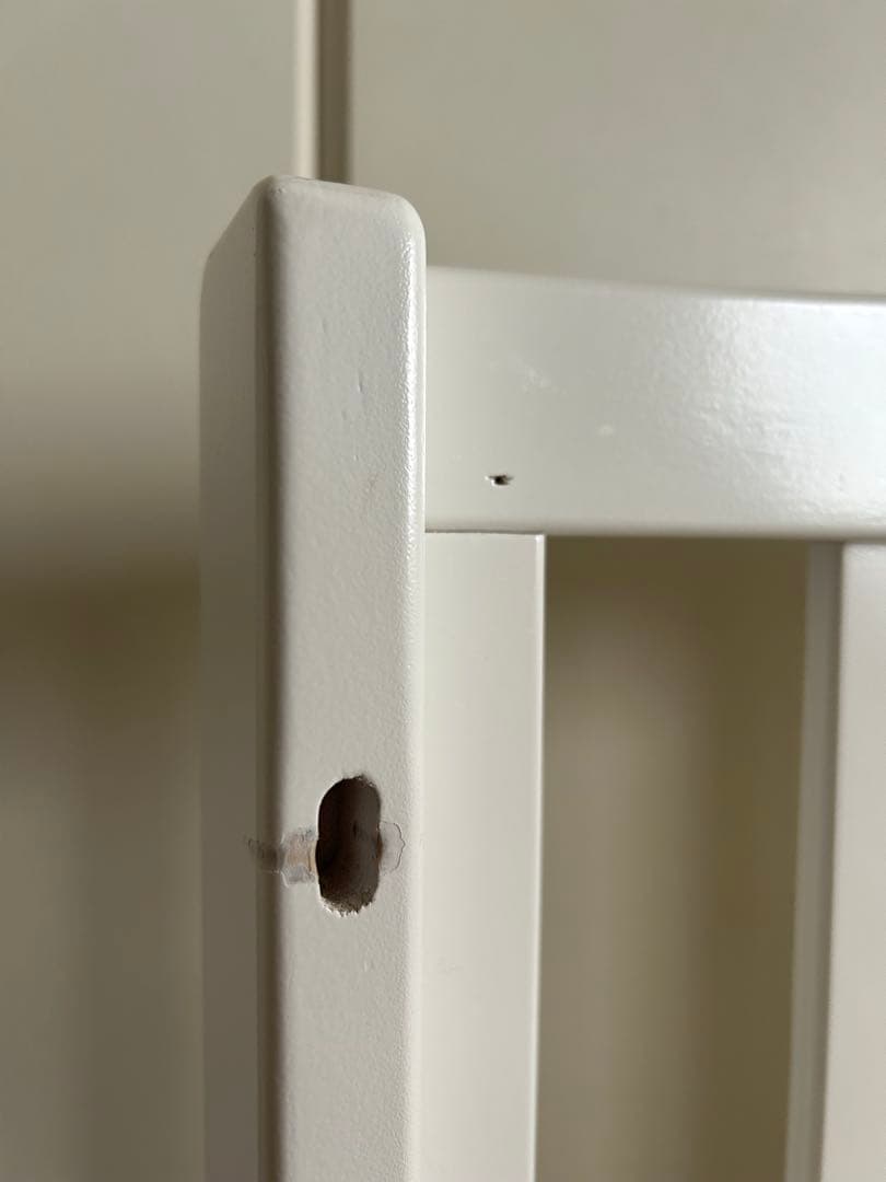 木製ベビーベッド ホワイト スラットデザイン