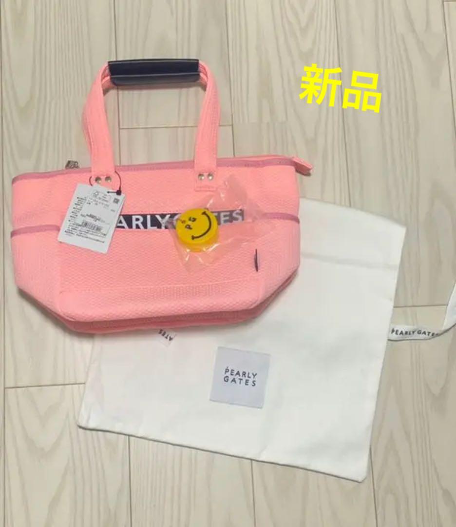 新品　パーリーゲイツ　カートバッグ　タグ付き　かばん　ピンク　サーモン
