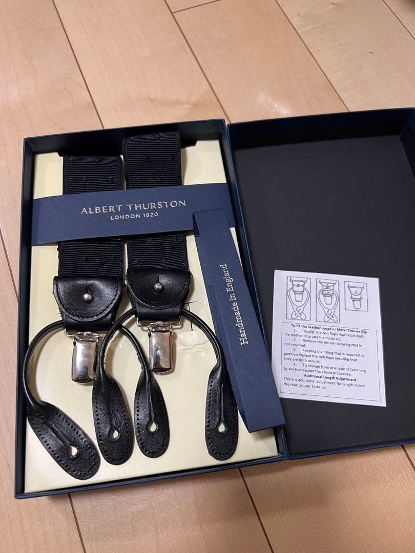  THURSTON サスペンダー 黒