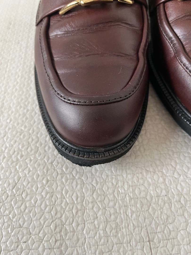 ルタロン　レザーメタルモチーフローファー　ブラウン　牛革　日本製