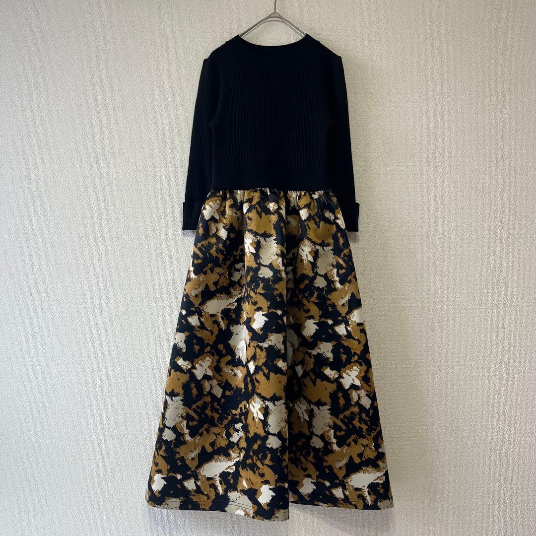 【極美品】BARNEYS NEW YORK ドッキングワンピース　M 異素材