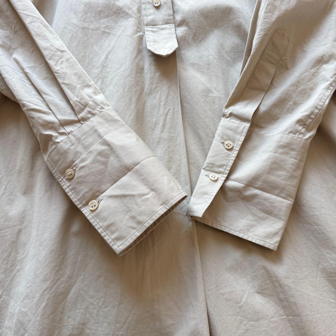 ジョンスメドレー コットンスタンドネックシャツドレス ワンピース マキシ 綿