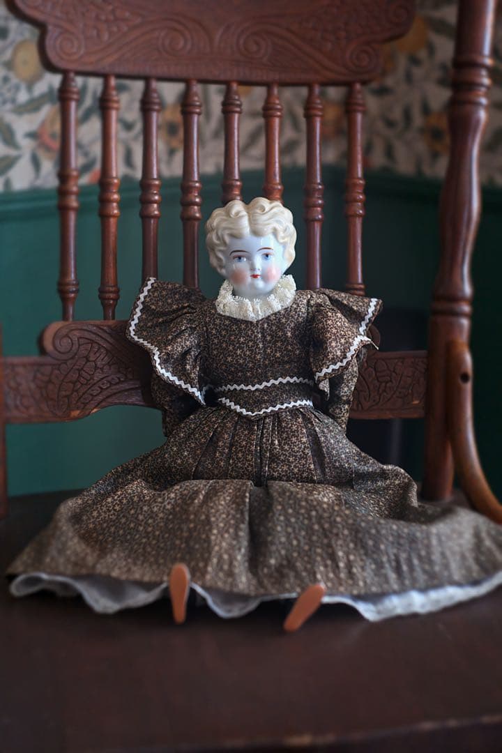 t*7様 アンティーク チャイナヘッドドール ビスクドール ドールハウス ドイツ