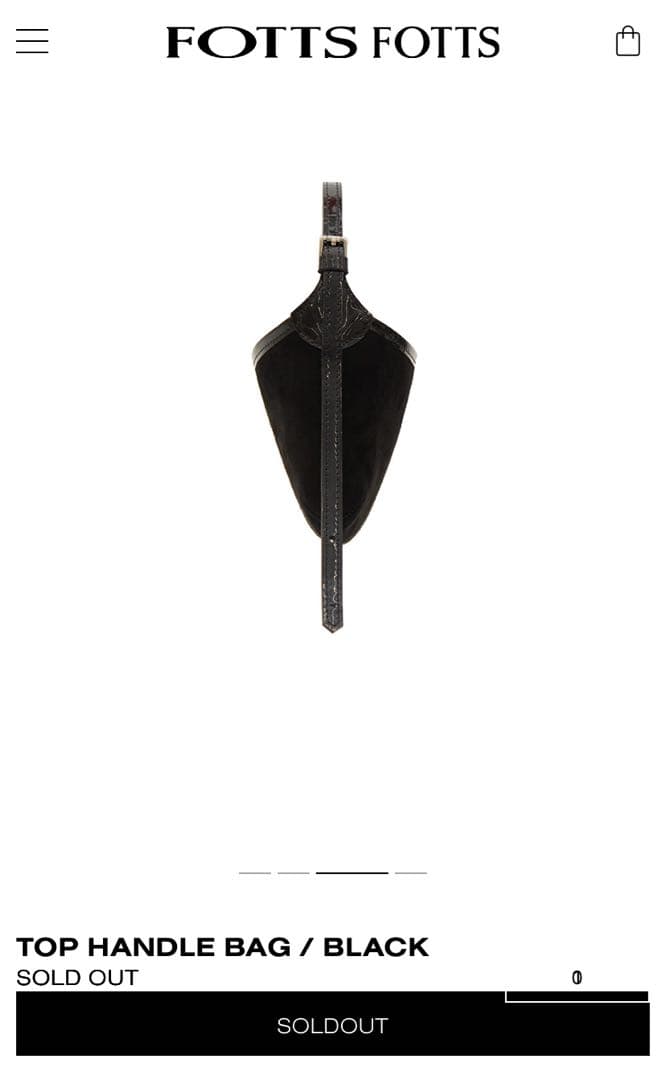 【Risa.mさま専用】FOTTS FOTTS ブラックハンドバッグ