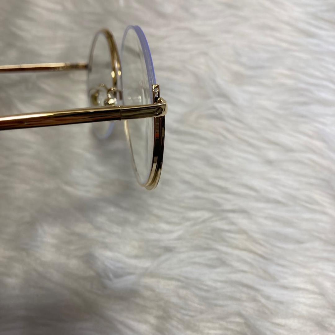 78個性的メガネ眼鏡ハーフリムブルーライトカットめがねサングラスアンダーリム☆