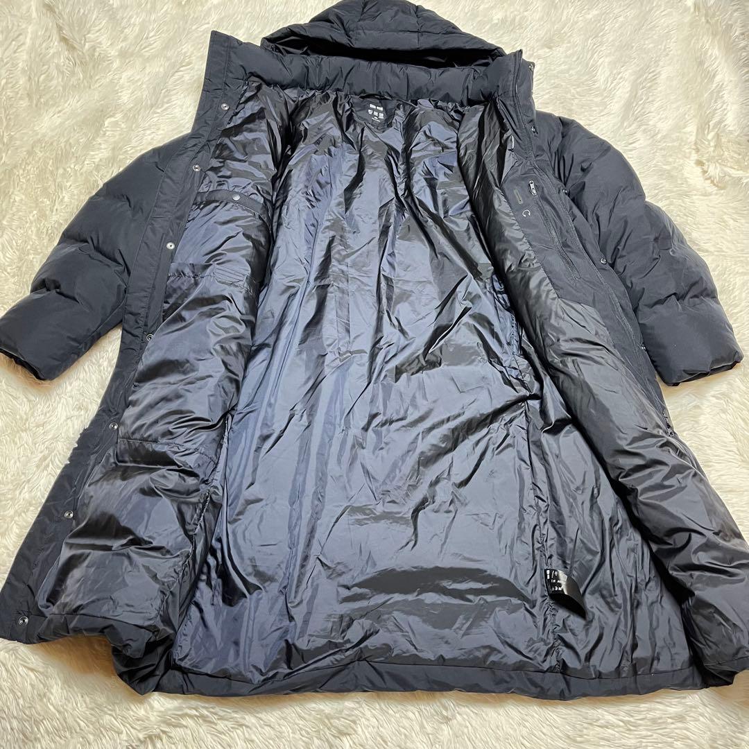 美品 UNIQLO シームレス ダウン ロング 4XL 耐久撥水加工 軽量
