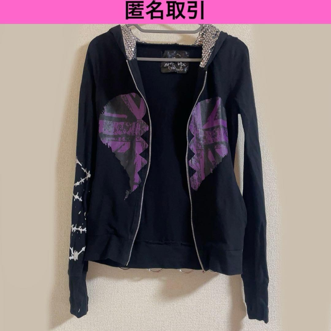 tutuha 猫耳 スパンコール スカルパーカー 平成 レア ねこ