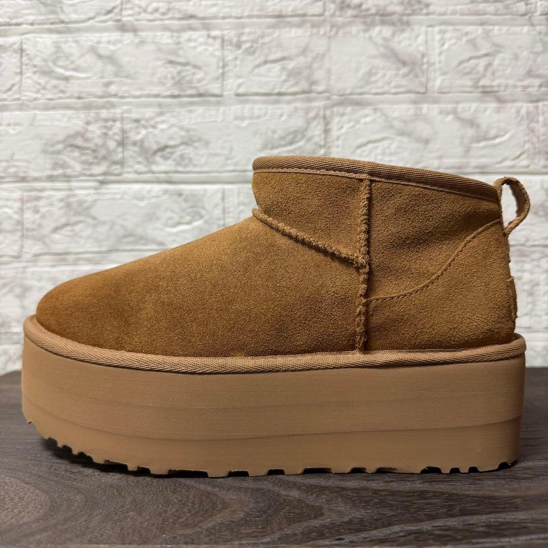 UGG クラシック ウルトラミニ プラットフォーム 24㎝ チェスナット