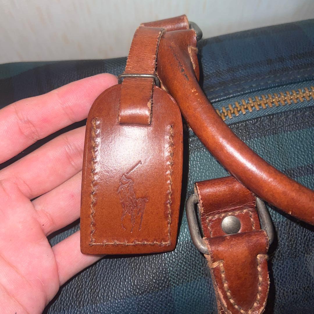 ポロラルフローレン ボストンバッグ レザー 大容量