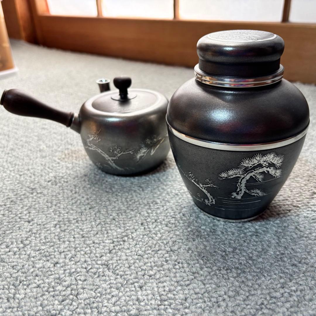錫器 急須＆茶壺 桐箱付き 未使用品 後藤銅器店