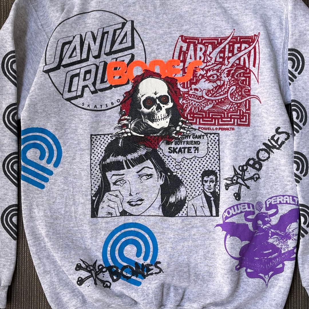 オールドスケート ブートレグ マルチプリント スウェット レア