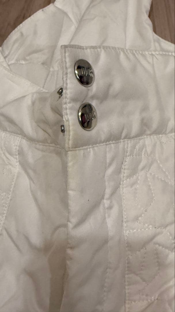 ホワイト キルティング スキーウェア 子供用