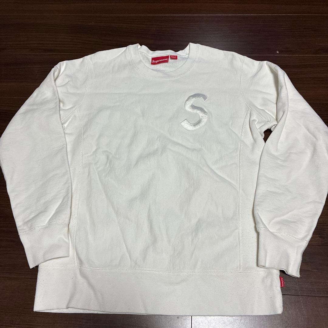 Supreme Sロゴ トレーナー ホワイト サイズSmall