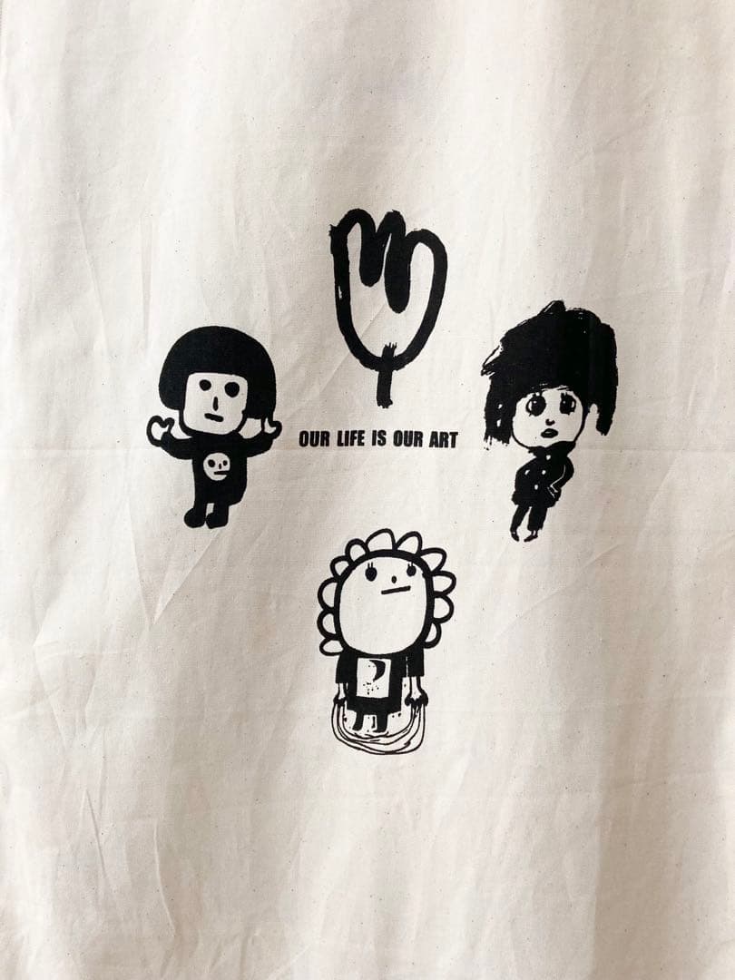 ハンドメイド　アート掛軸リバーシブル　オリジナルイラスト