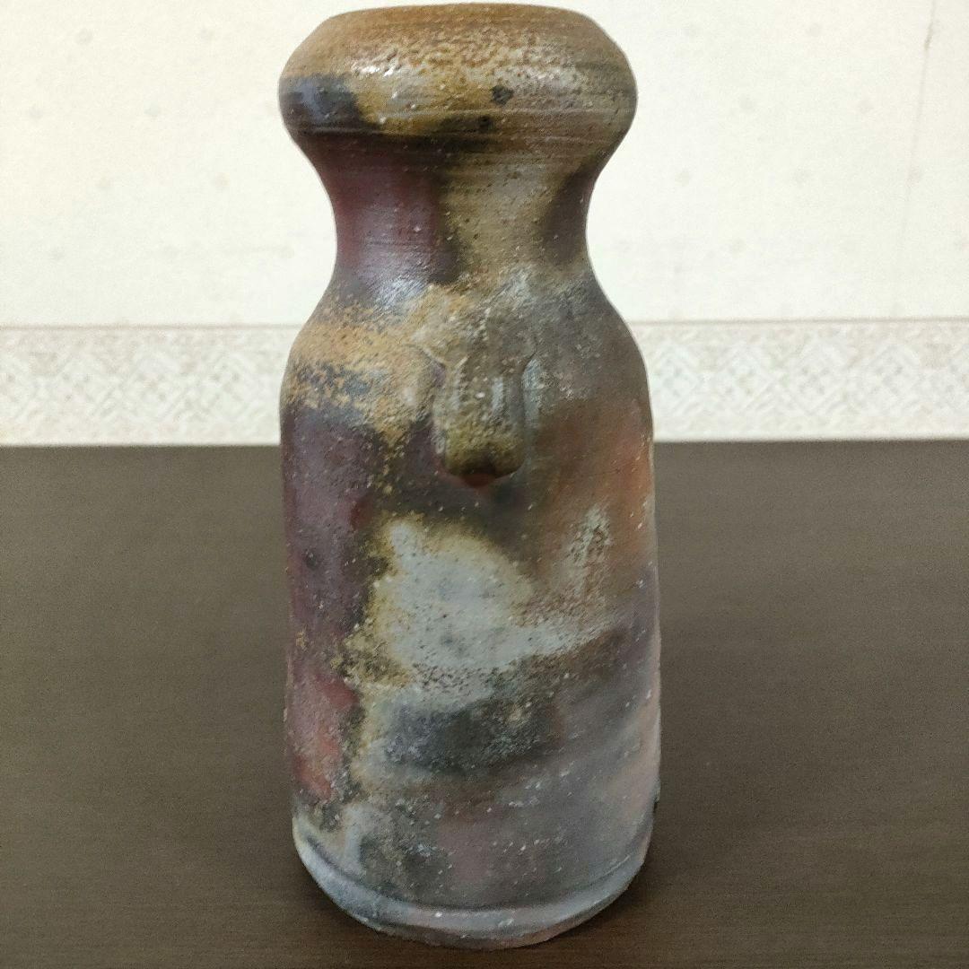 ミィ　人間国宝 伊勢崎淳 備前焼 耳付花入 花器 花瓶 華道具 茶道具