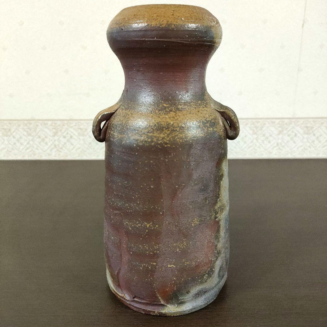 ミィ　人間国宝 伊勢崎淳 備前焼 耳付花入 花器 花瓶 華道具 茶道具