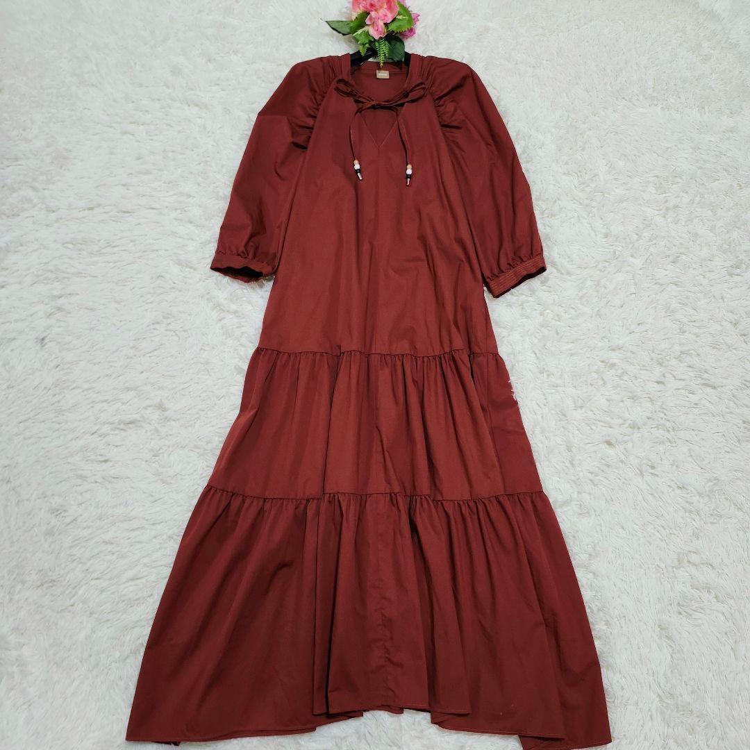 現行タグ☆ヒューゴボス　DEPERA　ティアードワンピース　ロング　ドレス