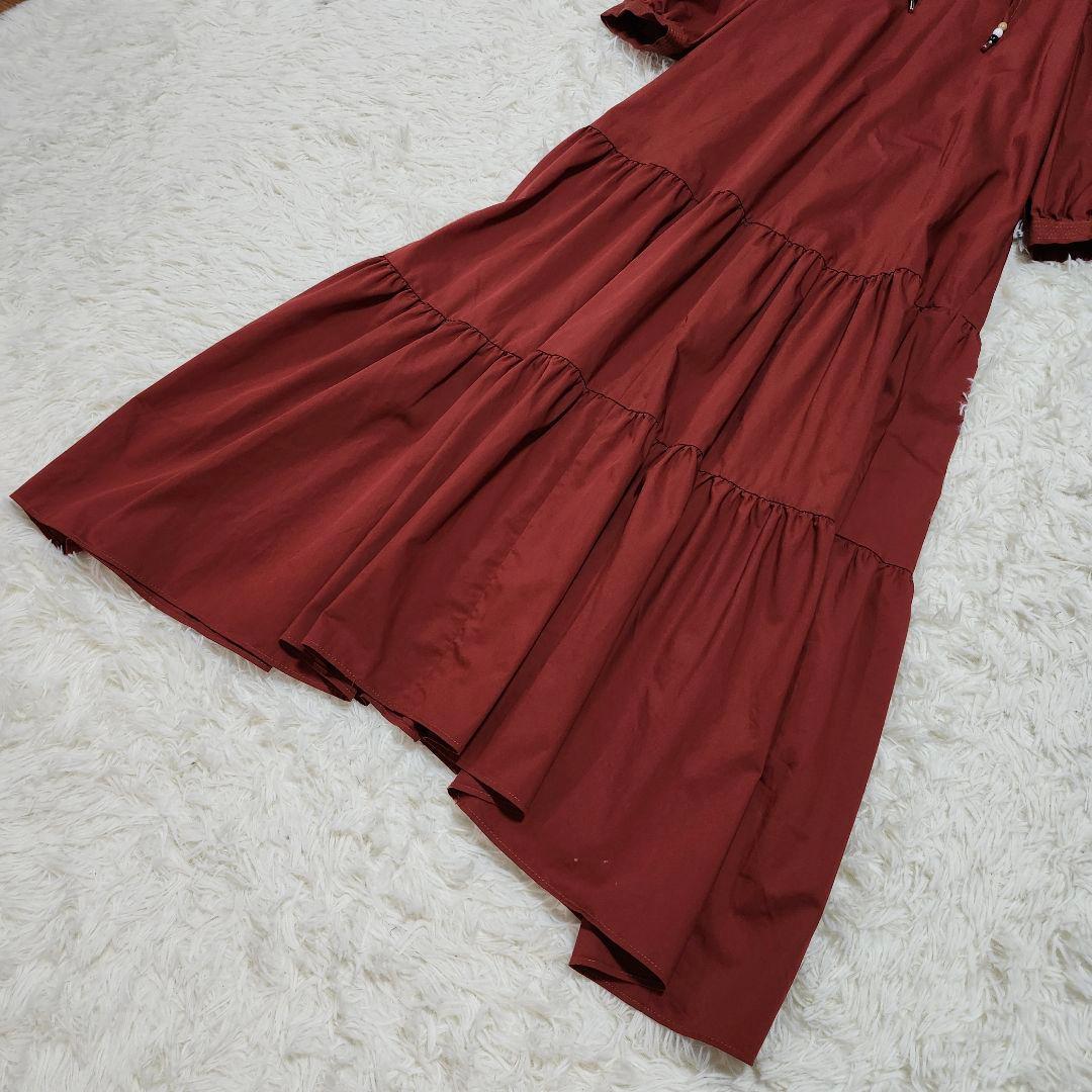 現行タグ☆ヒューゴボス　DEPERA　ティアードワンピース　ロング　ドレス