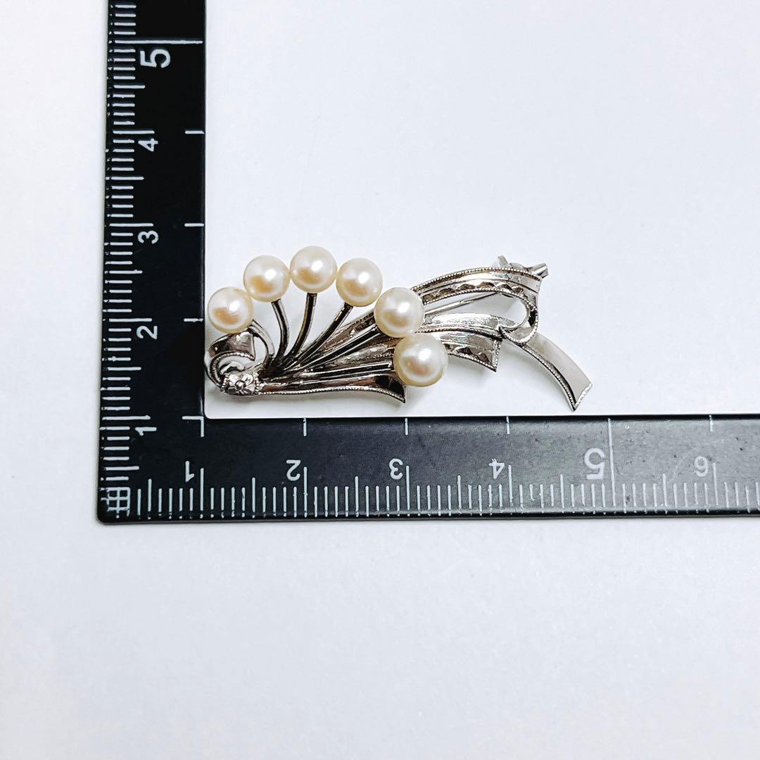 MIKIMOTO ミキモト パール　ブローチ　ヴィンテージ シルバー