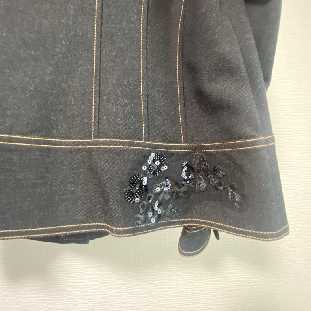 【新品】スーパービューティー♡デニムジャケット42♡ブラック