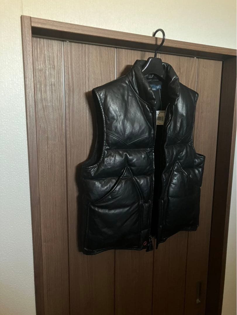 スペシャル！！90sラルフローレン レザーダウンベスト Ralph Lauren