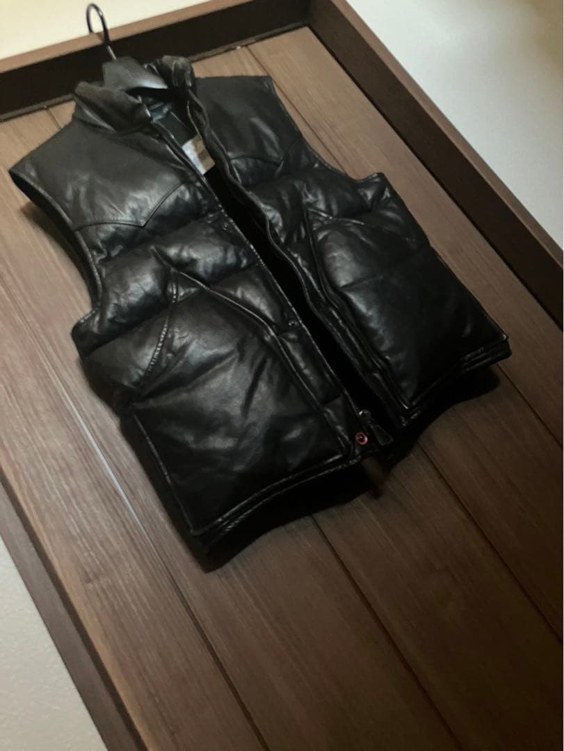 スペシャル！！90sラルフローレン レザーダウンベスト Ralph Lauren