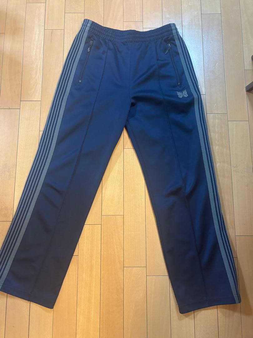 Needlesトラックパンツ S NAVY×GRAY ストレート