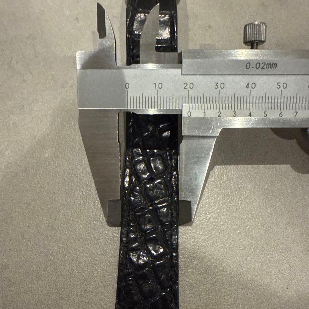 【極美品】ザソール 即完売品 ブラック クロコダイル オーストリッチ 20mm