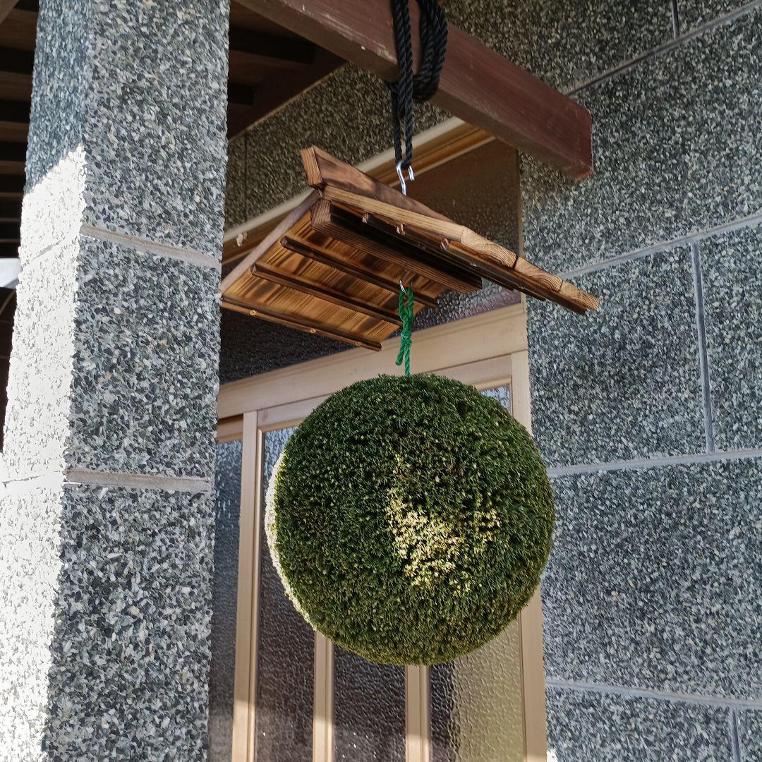 杉玉　直径約33ｃｍ 　屋根付き