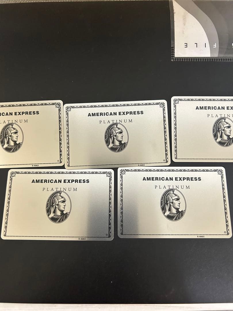 【米国版新品】アメックス　ミラー　カード　ノベルティプラチナ　５枚