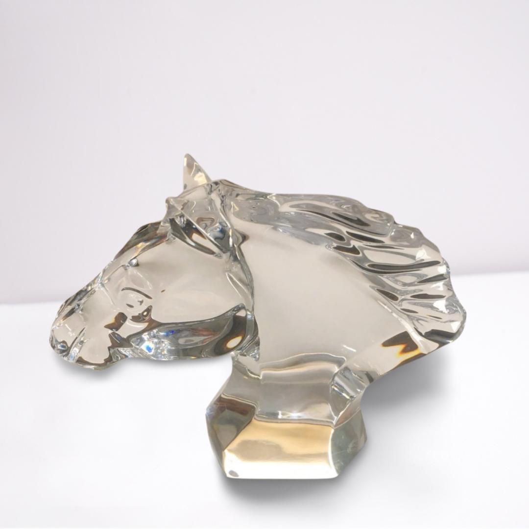 バカラ 馬の置物 午 クリスタル フィギュリン 11.5cm