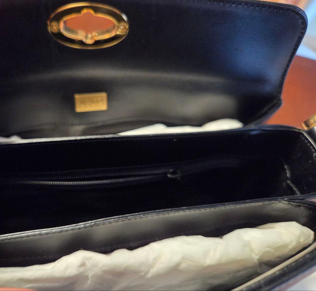 WAKO 銀座和光 ターンロック フォーマルバッグ ハンドバッグ 革 黒