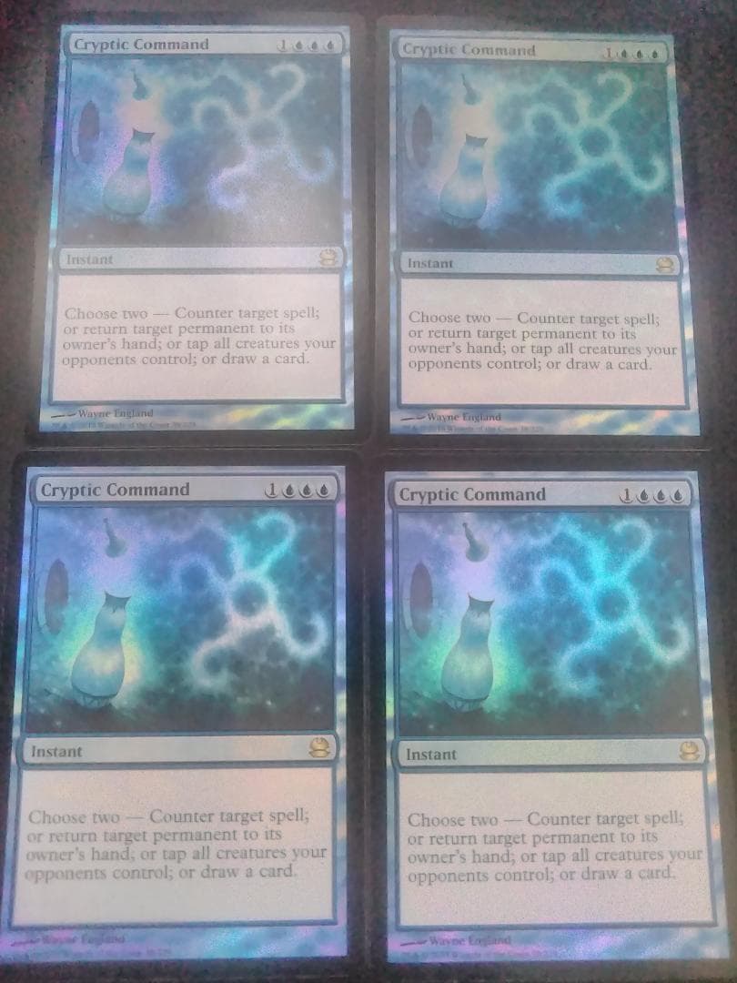 mtg 謎めいた命令(MMA) <FOIL> 4枚セット