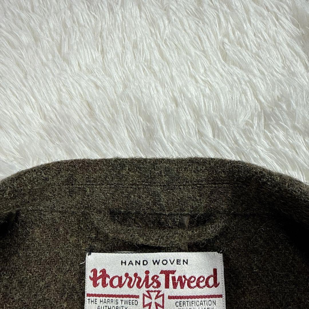 ハリスツイード アーバンリサーチ ツイードテーラードジャケット カーキ M