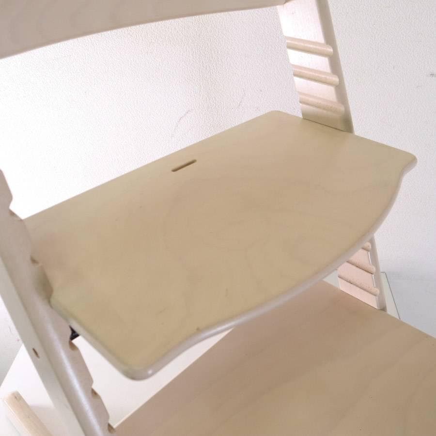 値下ストッケ トリップトラップチェア ホワイトウォッシュ 新型初期タイプ 穴なし