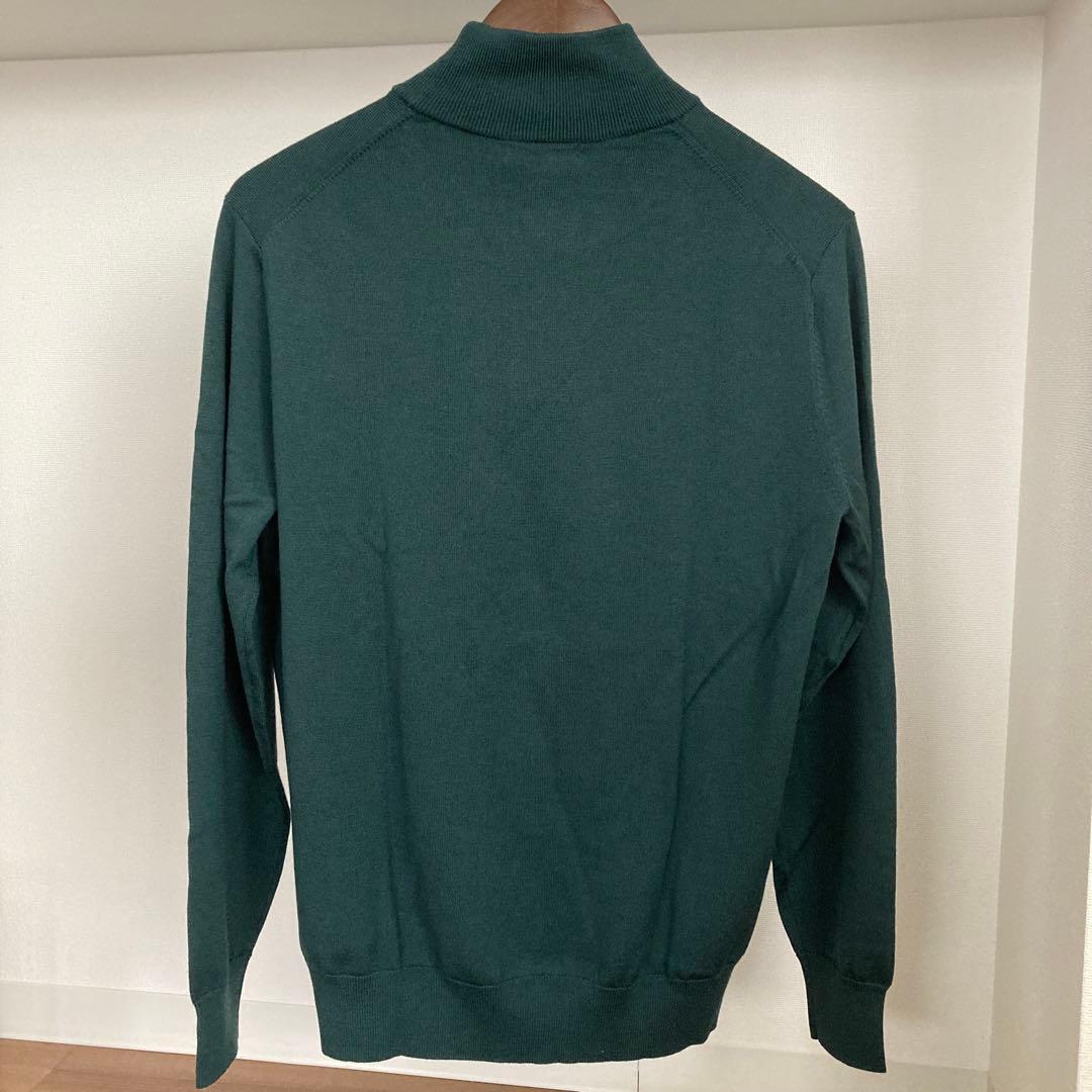 新品Paul Stuart メンズハイネックセーター メリノウール L グリーン