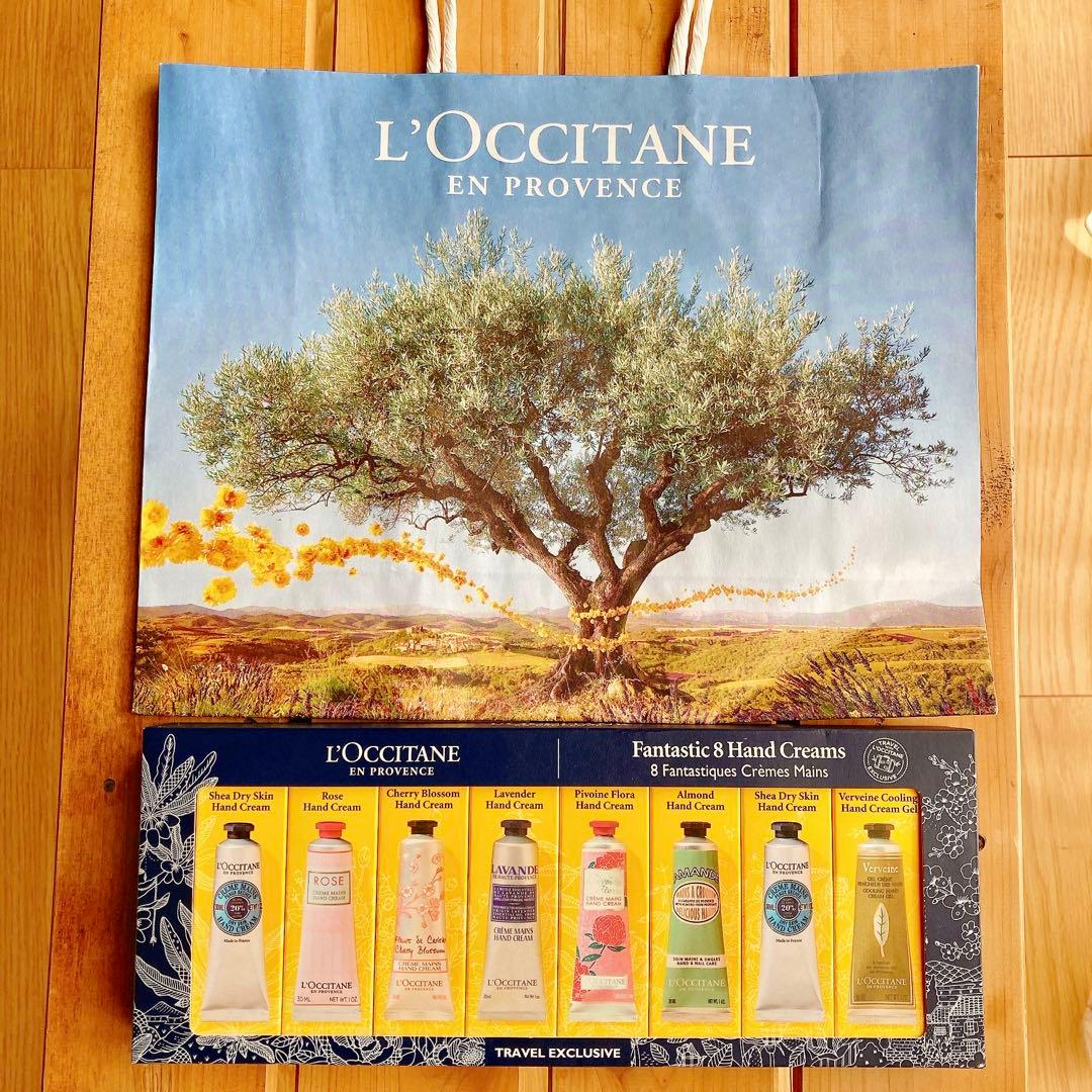 【新品未開封】プレゼント用ペーパーバッグ付き ロクシタンハンドクリーム8本セット