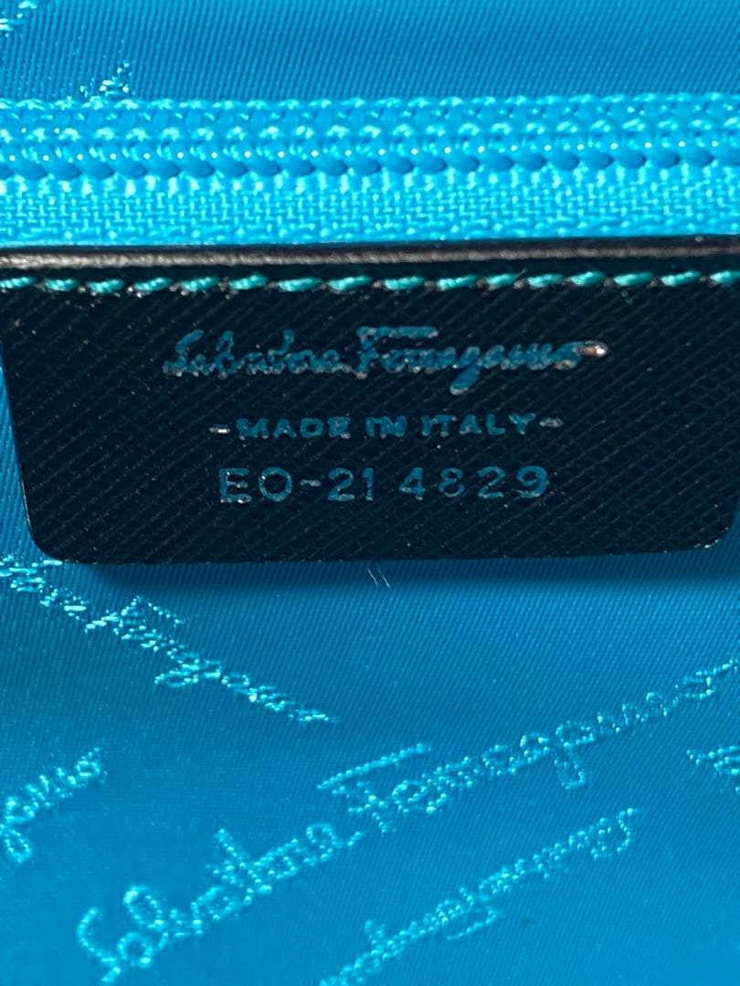 Salvatore Ferragamo ガンチーニ ハンドバッグ 黒 レザー