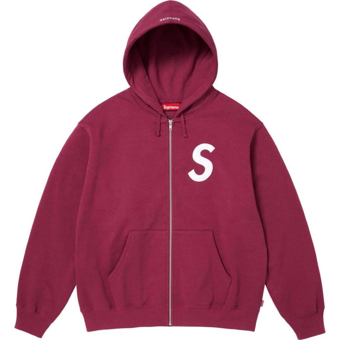 トップス Supreme S Logo Zip Up Hooded Sweatshirt