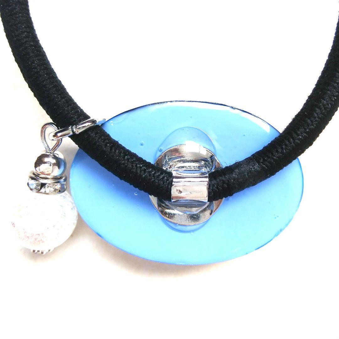 ヘアゴム レジン プルメリア型 マトリカリアとヒトデ カラフルマリン