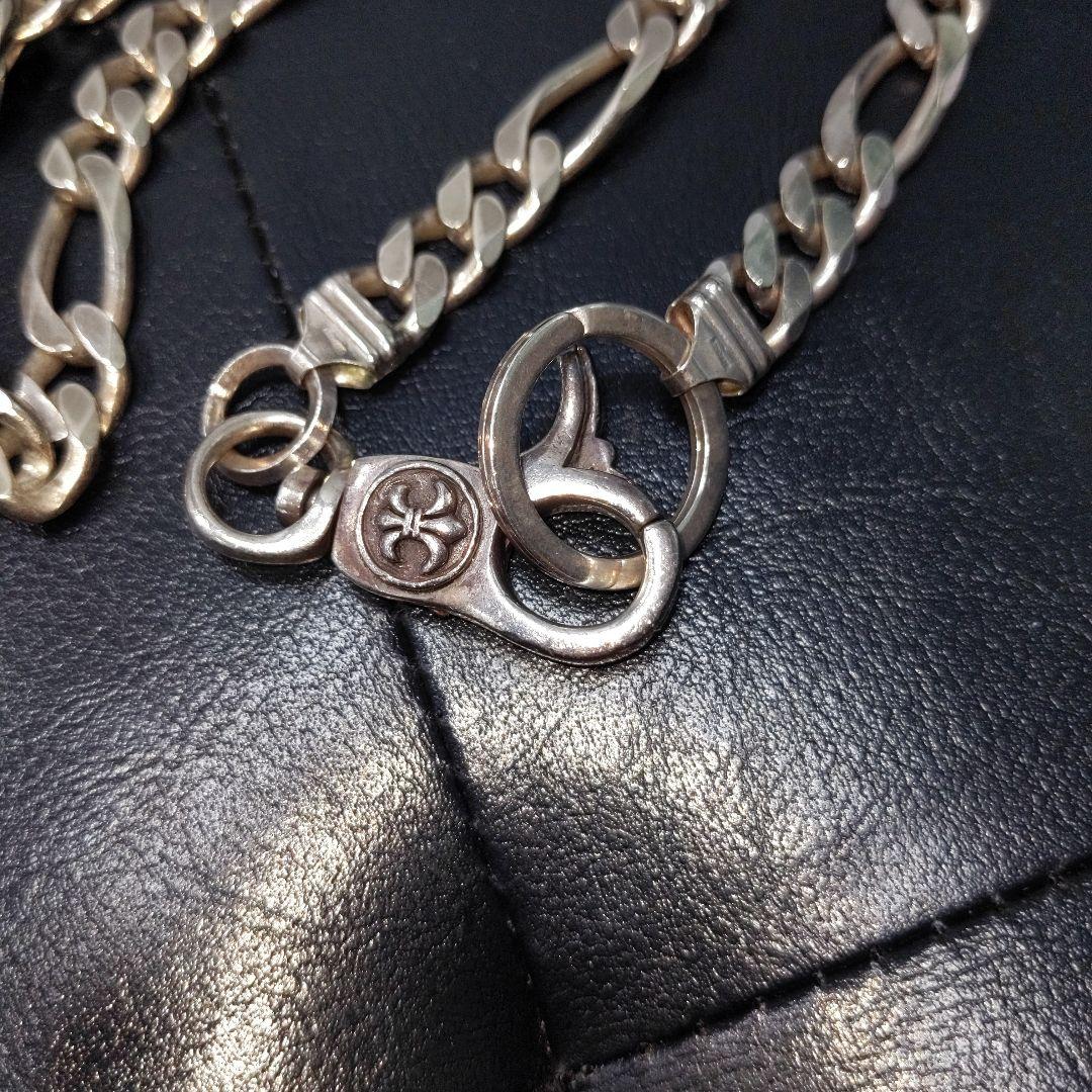 シルバーリンクチェーンウォレットチェーン925刻印