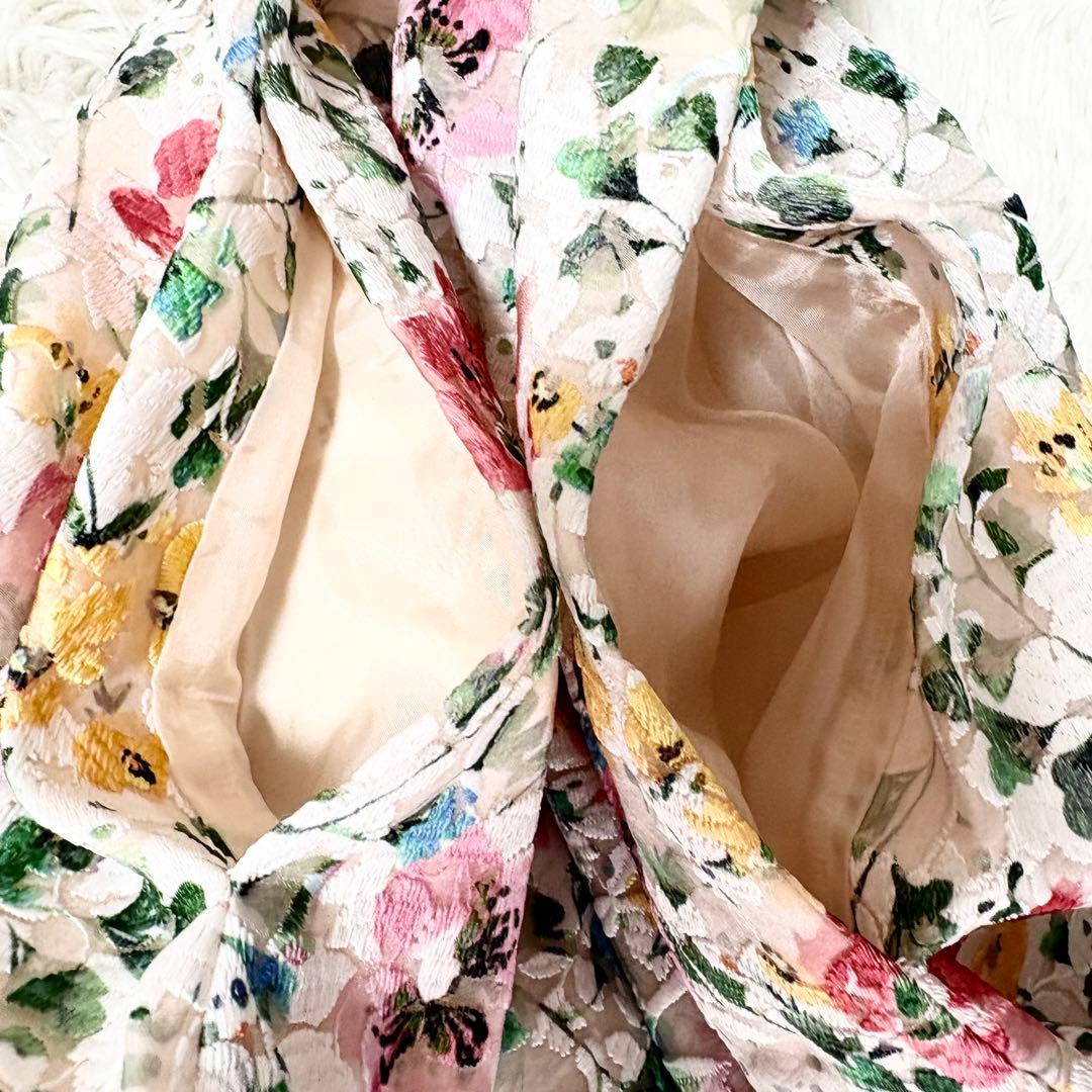 極美品✨トッカ ニットドレス ワンピース＋カーディガン アンサンブル 花刺繍