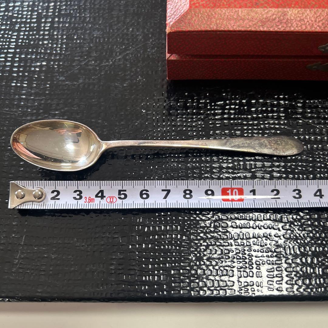 大阪丹金製◆⑤純銀製スプーン6本セット　昭和レトロ　アンティーク