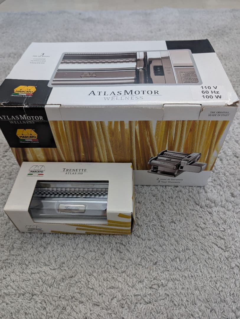 【新品】ATLAS MOTOR パスタマシン 110V 付属品あり