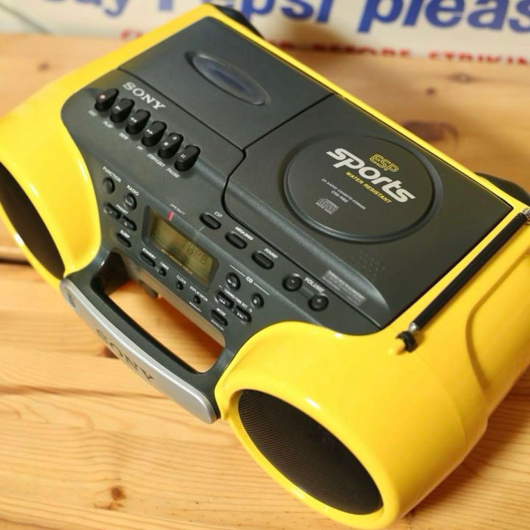 SONY SPORTS CDラジカセ アダプタ付