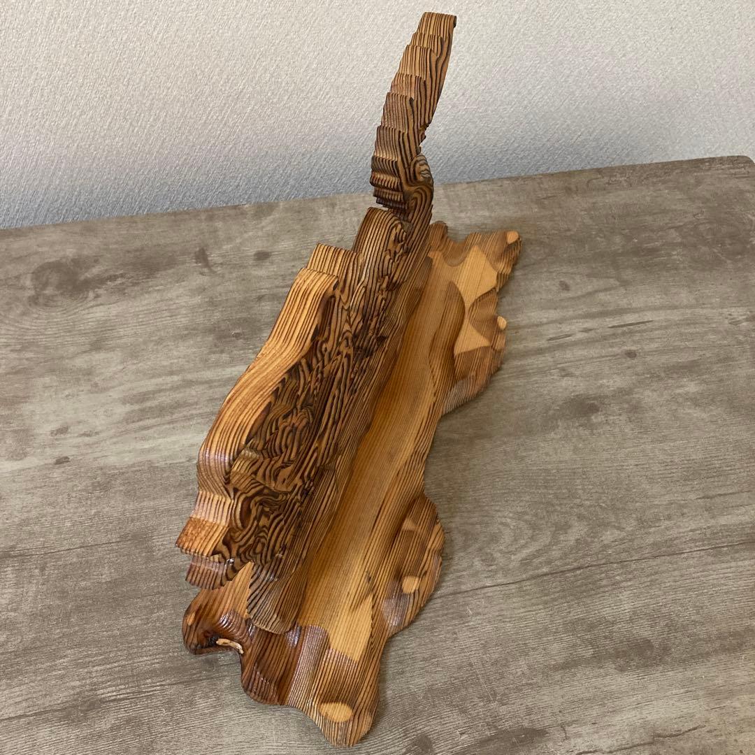 屋久杉　龍　彫刻　ビンテージ　木工　工芸品　開運　置物