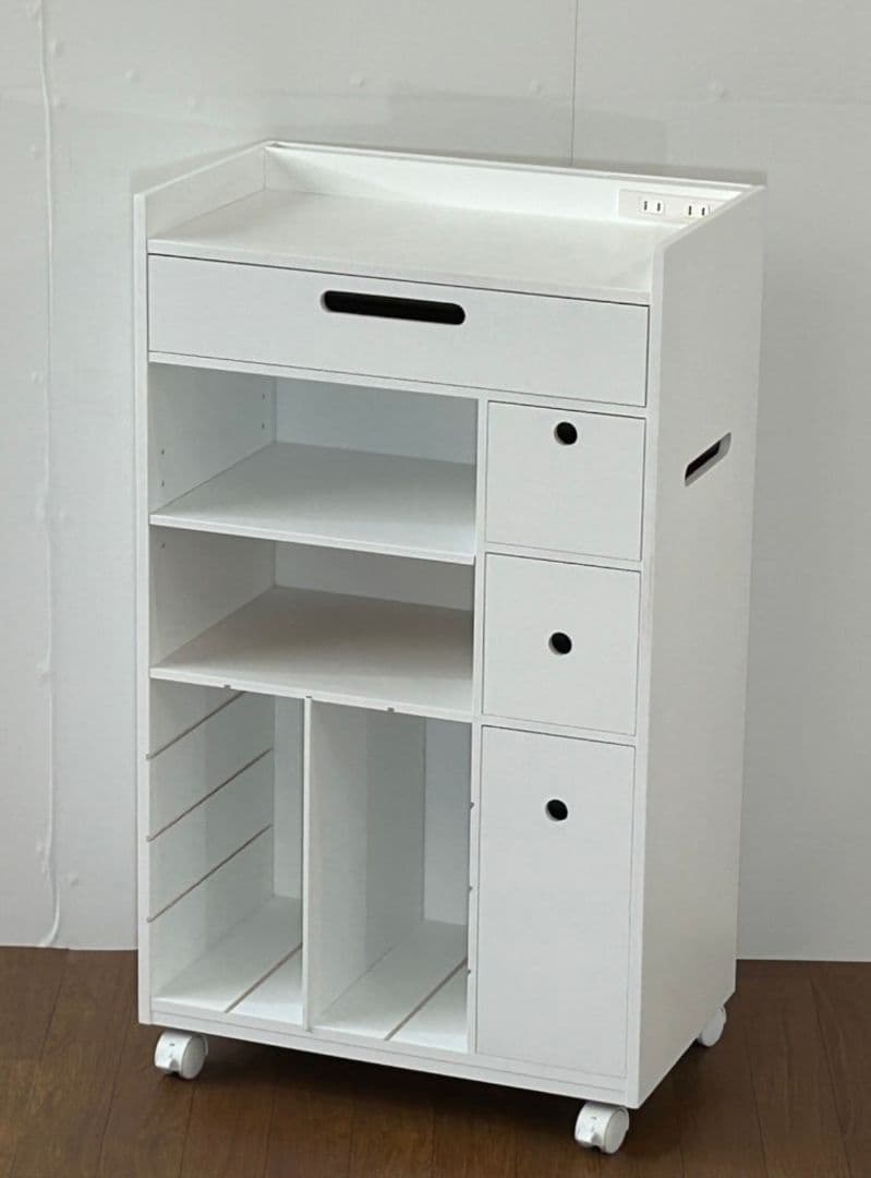 キッチンワゴン　no3474ホワイト