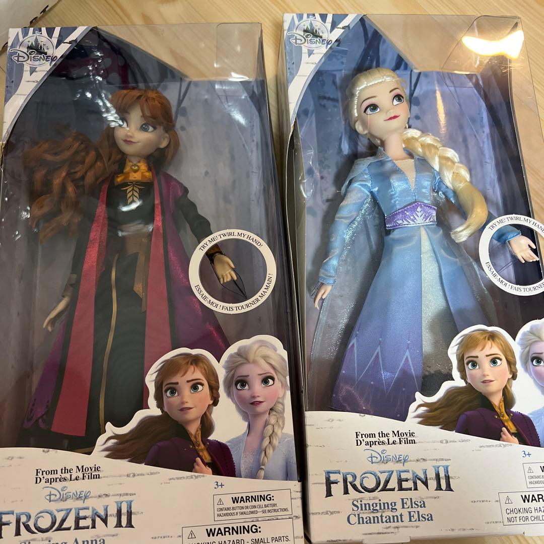 ディズニープリンセス人形アナ雪エルサアナ人形シンギングドール未開封