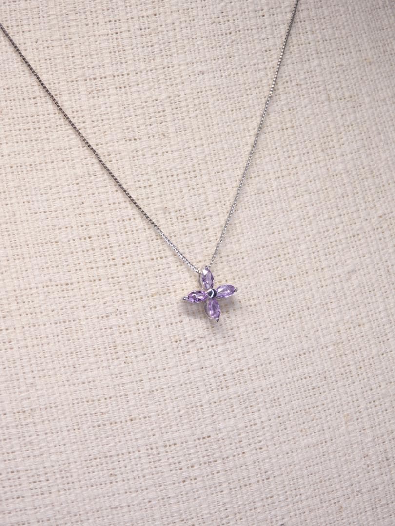 パープルサファイア ペンダントTOP A6057 0.38ct プラチナPt 星