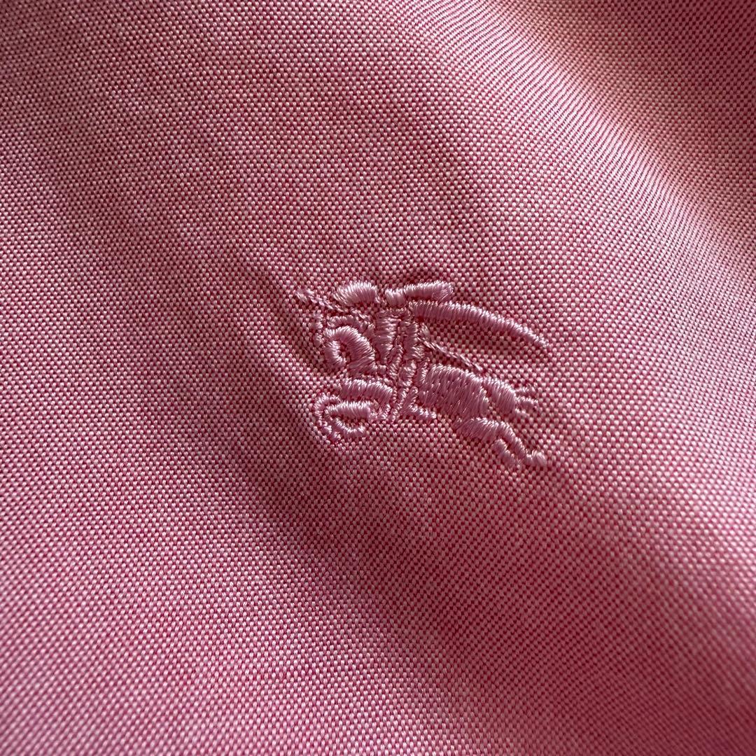美品 BURBERRY バーバリー コットンシャツ ピンク ノバチェック 46